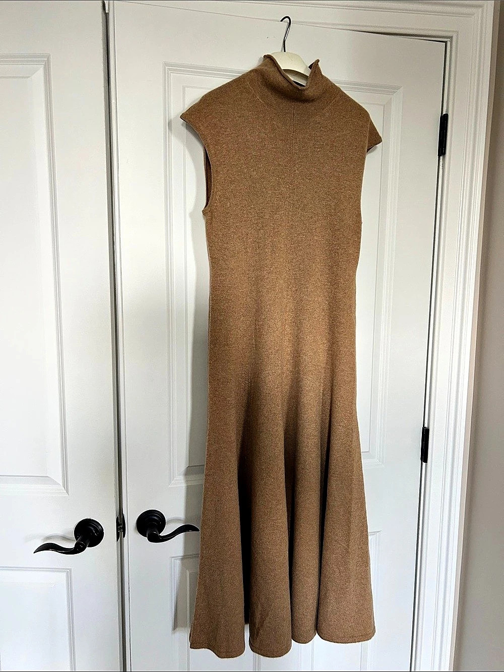 Polo Ralph Lauren Cashmere Maxi Dress in Brown Size Large Like New